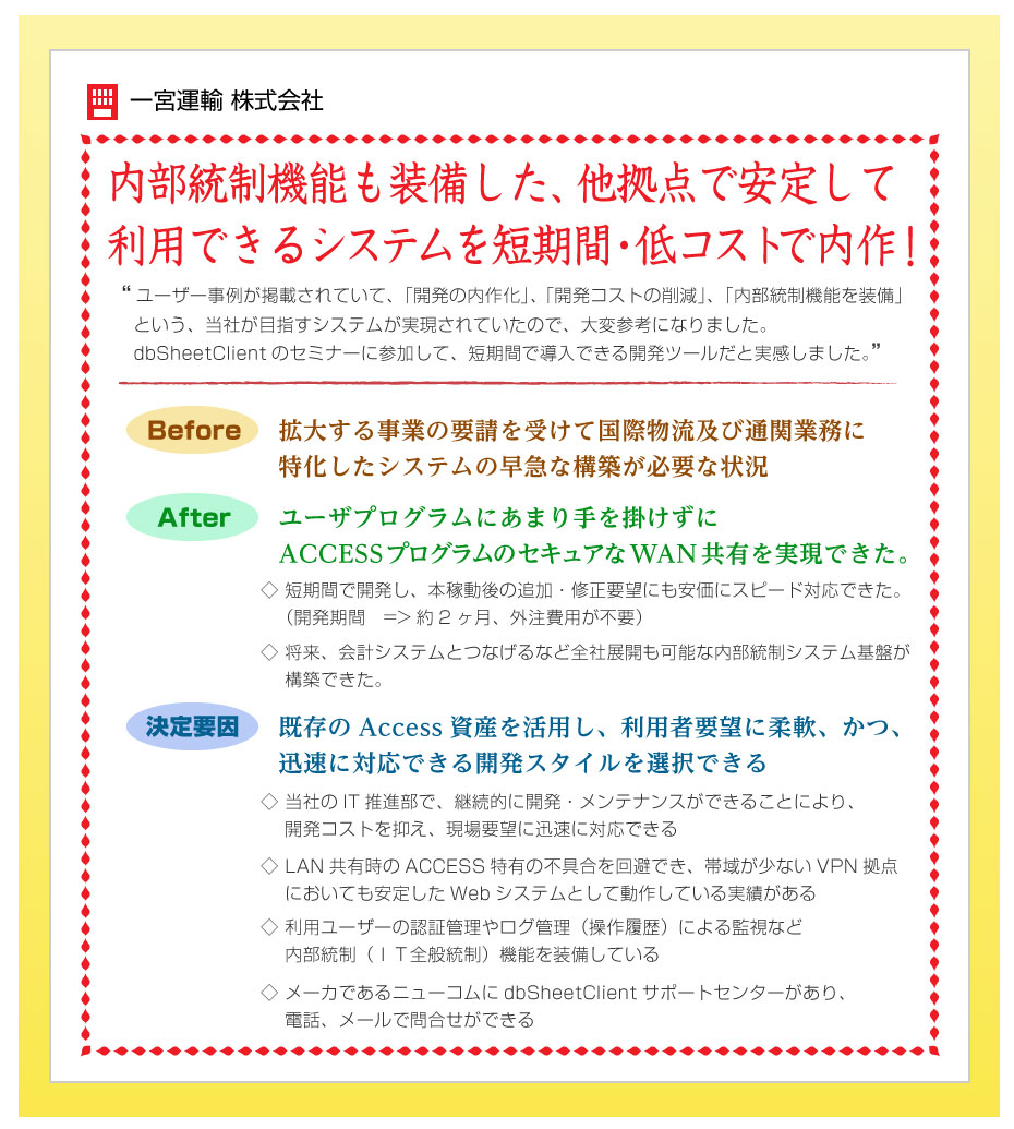 一宮運輸株式会社様のユーザー事例